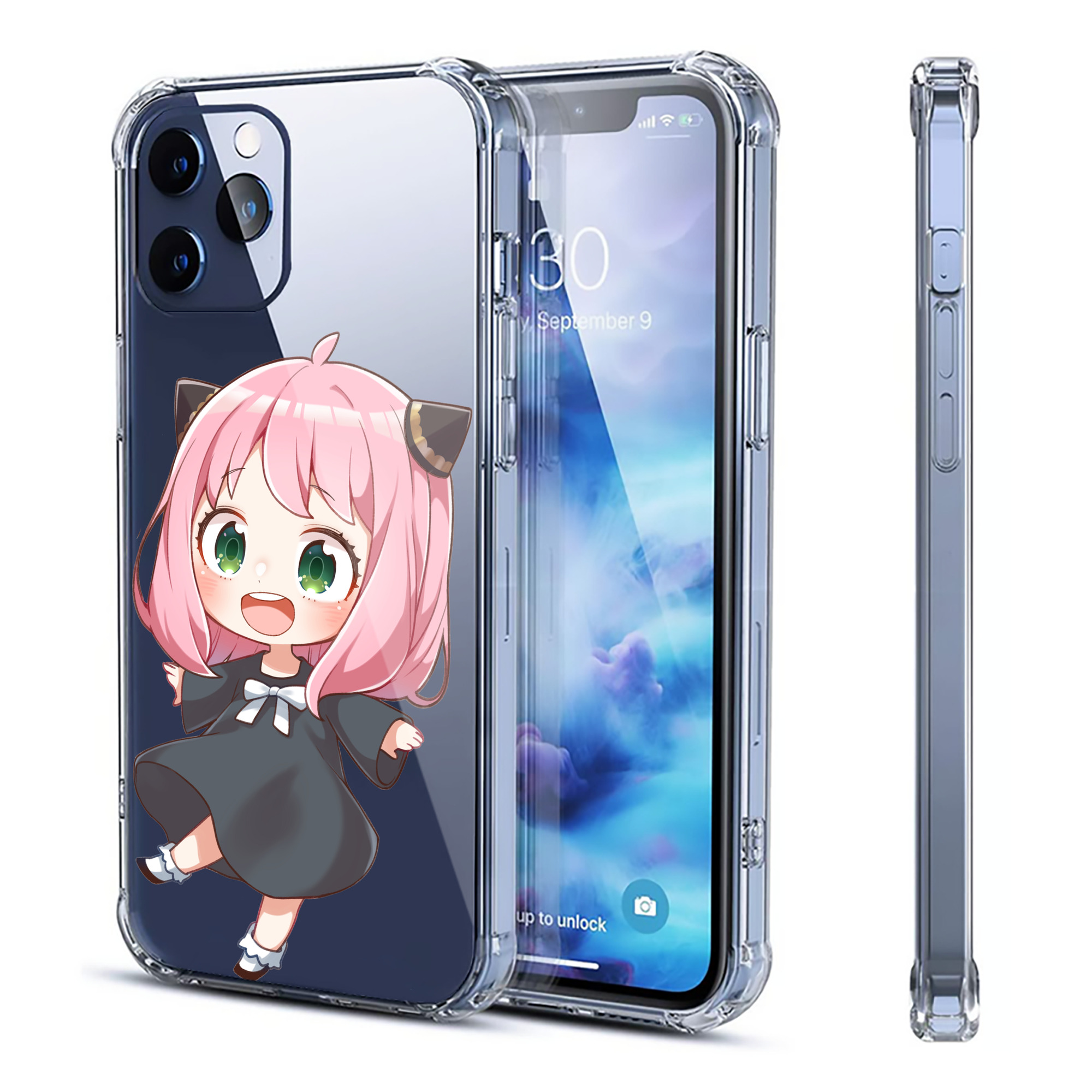 （画像用） SPY×FAMILY间谍家家酒 【iPhone 12シリーズ対応】透明スマホケース（クリアソフトケース）